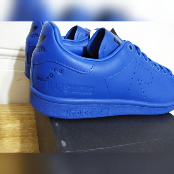 ADIDAS X RAF SIMONS Stan Smith Blue Sneakers Unisex Size 6 - Picture 4 of 8